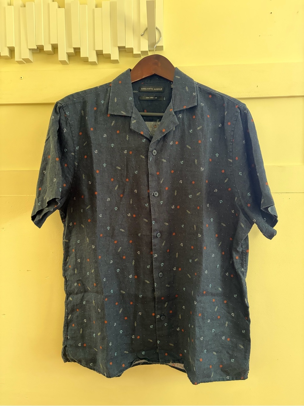 Saks Fifth Avenue Men’s Linen Short-Sleeve Button-Up Shirt